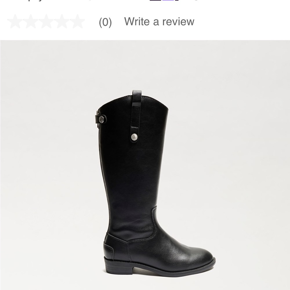 Sam Edelman Penny Kids Black Leather Riding Boots